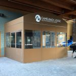 A winter vestibule enclosure for Camelback Lodge by NYC Signs & Awnings
