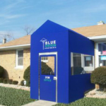 A winter vestibule enclosure for the Blue Station by NYC Signs & Awnings