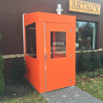 A winter vestibule enclosure for Artaux by NYC Signs & Awnings